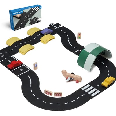 Waytoplay Expressway, de flexibele autobaan (16 delen) - binnen en buiten spelen - onverwoestbaar - combineer met je andere speelgoed