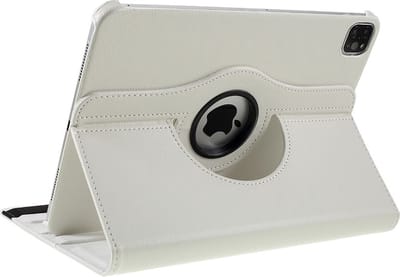 Arara Hoes Geschikt voor iPad Pro 11 inch hoes - (2022/2021/2020) - draaibaar tablethoes - bookcase - Wit