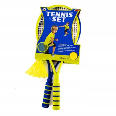 Kinder Tennis en Badminton Set: 2 Rackets, Links & Shuttle