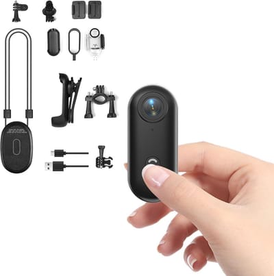 Mini Action Camera 1080P Full HD - Bodycam met WiFi - 30M Waterdicht met Behuizing - 120° Groothoek - Magnetische Clip & 360° Mount - Voor Fiets & Motor
