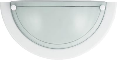 Halfronde Wandlamp Wit Ø31 cm - Geschikt voor E27 LED/Gloeilamp - Wandverlichting Woonkamer, Slaapkamer, Hal
