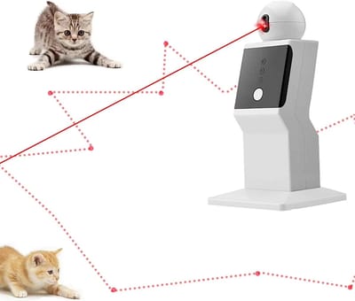 Automatisch Interactief Laser Kattenspeelgoed – Willekeurig Bewegend Laserspeelgoed met USB Opladen voor Binnenkatten, Kittens en Honden | Red Dot Kat Oefenspeelgoed, Kattenspeeltje Automatisch, Laserpointer Kat, Interactief Katten Speelgoed