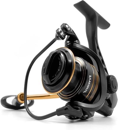 Spinning Reel - Vismolen Visserijmolen - Vissen Zoetwater Zoutwater - Lichtgewicht Grafiet Lichaam - 15 LB Max Drag - Zwart