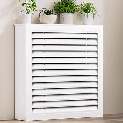 Deurventilatie Rooster - Doorvoeropening Ventilatie - Luchtstroom Verbeteren - Geluidsreducerend Ontwerp - Aanpasbare Maat - Wit