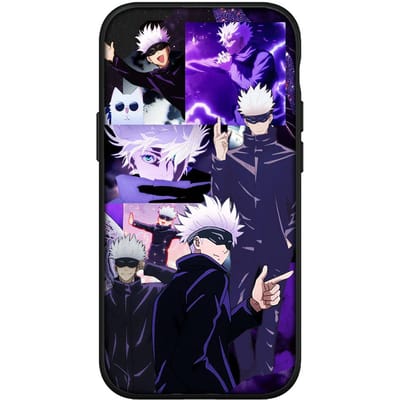voor iPhone 16 15 14 Xiaomi Redmi Note 13 12 11 Pro Max X 10 8 9 XR Samsung Galaxy S24 S23 9C OPPO Huawei Jujutsu Gojo Satoru Kaisen Cartoon Telefoonhoesje for iPhone 12 Mini