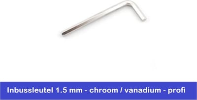 INBUSSLEUTEL 1.5 MM - CHROOM VANADIUM - STIFTSLEUTEL - DUITSE KWALITEIT - ATHLET