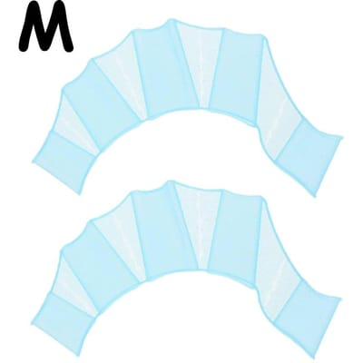 3 Tailles Disponibles Gant à Doigts Palmés en Silicone Bleu pour la Natation Ailerons de Doigts Crawl Équipement d'Entraînement Auxiliaire Aides à la Natation