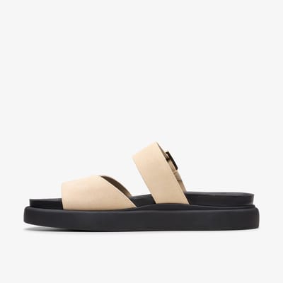 Aristella Mule Ecru Suède Sandalen