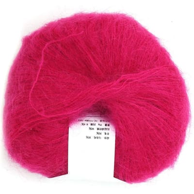 Populaire Zachte Mohair Pashm Gebreide Angora Lange Wol Garen Hot (rozerood)