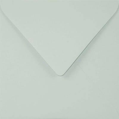 Pastel groene vierkante enveloppen puntige klep 153x153mm 120g Keaykolour Pastel Green - elegant en ecologisch - 100 stuks voor bruiloft, verjaardag, kerst, doop, jubileum