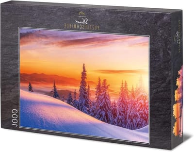 Winterlandschap Puzzel - Legpuzzel 1000 - Ontspanning Thuis - Premium Karton Kwaliteit - 68 x 48 cm - Natuurlijk