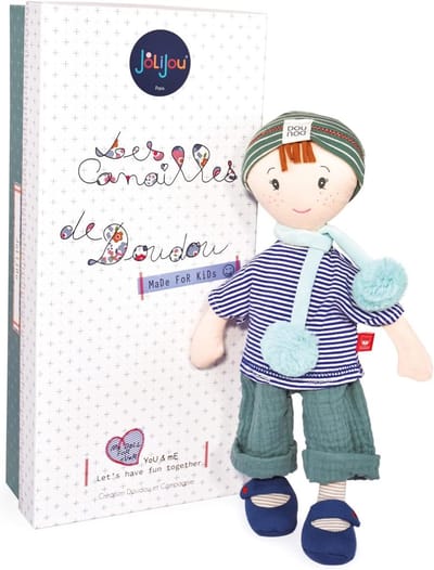 Pluche Pop - Zachte Knuffel - Baby Speelgoed - Vitamine Poppen Collectie - 36 cm Hoog - Blauw