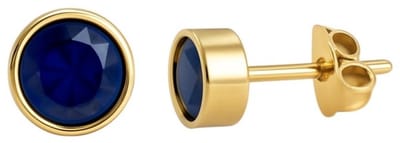 Aramat Jewels | Oorbellen | RVS oorbellen met donkerblauwe zirkonia – 6 mm | | | |6mm | Staal | Kinderen, Volwassenen | Verkleurd niet