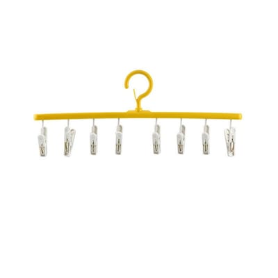 Cintre à 8 Clips en Plastique pour Séchage de Vêtements Coupe-vent Sans Couture Support Antidérapant pour Sous-vêtements Chaussettes Dortoir