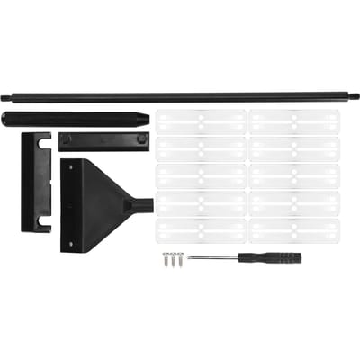 Racloir à algues pour aquarium en alliage d'aluminium pour aquarium en verre Nettoyeur d'algues avec manche détachable 65 cm avec black
