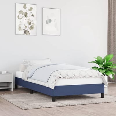 Stoffen Bedframe - Klassiek Bedframe - Slaapkamer Inrichting - Robuust Platform - 80 x 200 cm - Blauw