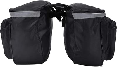 Fietsbagagedrager Tas - Fietstassen Set - Fietstochten Ondersteunen - Waterproof Materiaal - 25L Inhoud - Zwart Rood