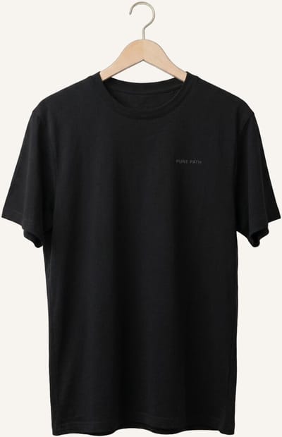 PURE PATH Essential Triangle Tee Polo's & T-shirts Heren - Polo shirt - Zwart - Maat M