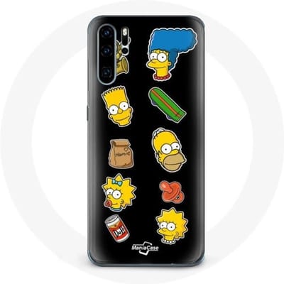 Hoesje - Huawei - P30 - The Simpsons - Flexibel - Zwart - Bescherming zwart