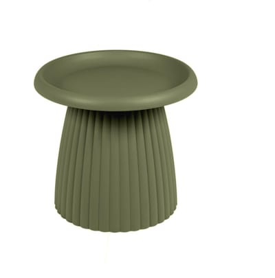 MaximaVida kunststof bijzettafel Mila rond 50 cm olijfgroen