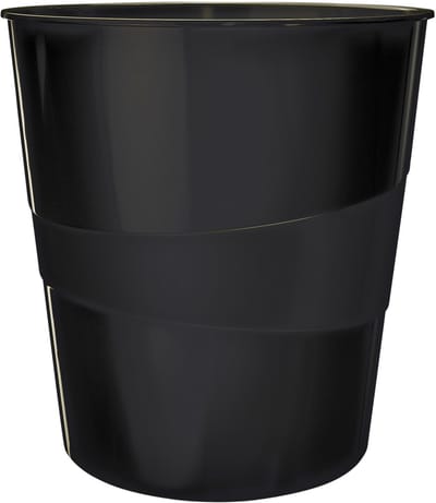 Papierbak leitz wow 15 liter zwart | 6 stuks