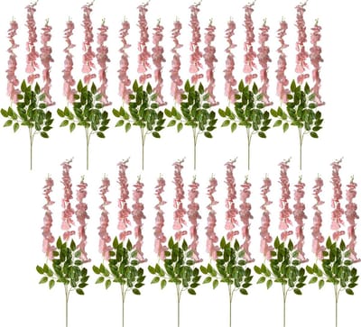 Clayre & Eef Kunstbloemen Set van 12 110 cm Roze Kunststof