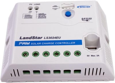 Solar Laadregelaar 30A 12/24V PWM met USB-aansluiting
