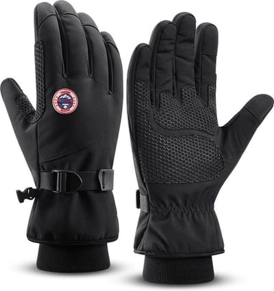 DrPhone GJoy Touchscreen Warme Handschoenen Winter - Waterdicht - Winddicht - Anti-Slip - Maat M - Zwart