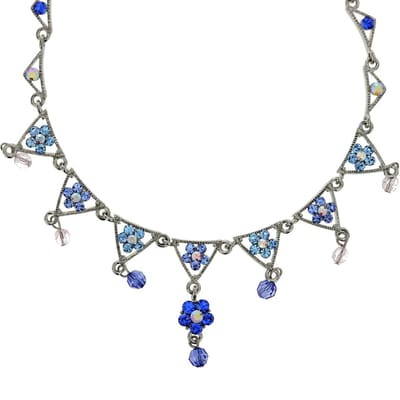 Behave - blauwe bloemen ketting - romantische lente look
