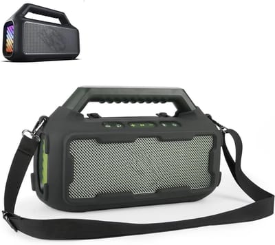 Luidspreker Beschermhoes - Draagbare Speaker Cover - Outdoor Muziek Genieten - Verstelbare Schouderriem - 298 cm Lengte - Zwart