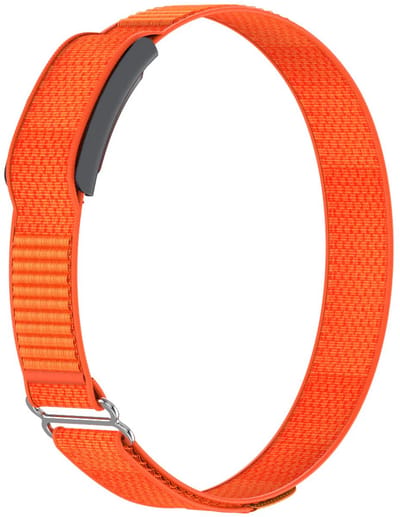 Strap-it Nylon bovenarmband geschikt voor Amazfit Helio - Comfortabele bicep band (Oranje)