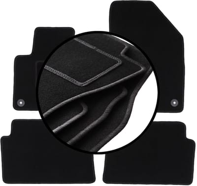 Complete set veloursmatten voor: Citroen C5 II X7 liftback, sedan, stationwagen, tourer (2008-2017)