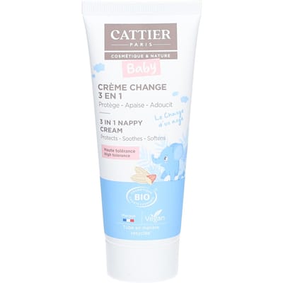 Cattier Baby 3in1 Biologische Luier Crème 75 ml