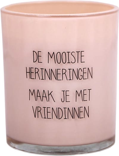 MY FLAME - Sojakaars - DE MOOISTE HERINNERINGEN MAAK JE MET VRIENDINNEN - Green Tea Time - 50 branduren - roze