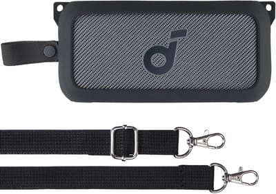 Zachte siliconen hoes voor draadloze Hi-Res Bluetooth luidspreker - Bescherming en praktische schouderriem