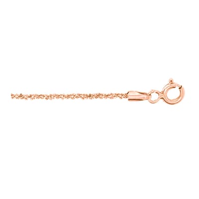 Cavill - 925 Sterling Zilver Ketting - Rosé Goud Verguld - Elegante 50 cm Damesketting met Karabijnsluiting - Fijne Zilveren Ketting
