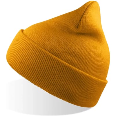 Atlantis Headwear - Wind Beanie Recycled - Mustard - One Size