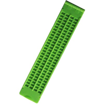 4 regels 28 cellen Braille Schrijfleiste Plastic Leermiddelen met Griffel Oefenen voor Blinden green