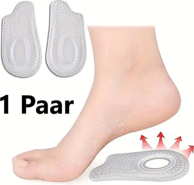 3D Sioftgel Gelhak Hielspoor Inlegzolen I Zooltjes I Hiel Cups I Hielbeschermers I Maat 40-46 I Transparant