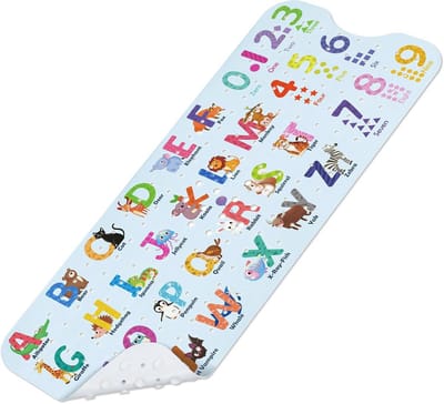 Antislip Babybadmat voor Badkuip - 100 x 40 cm Extra Lange Badmat voor Kinderen, Machinewasbaar met Zuignappen