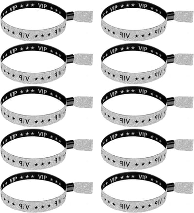 Kleurrijke stoffen armbanden voor festivals, themafeesten en concerten - 10 stuks VIP polsbandjes
