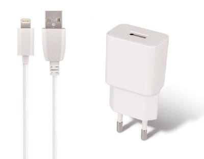 OneOne 2A lader + 3,0m stevige OneOne Lightning kabel. Universele oplader adapter past op Apple iPhone 14 Plus, iPad Mini 1, iPad Mini 2, iPad Mini 3, iPad Mini 4, iPad Mini 5, iPad Air, iPad Air 2, iPad Air 3