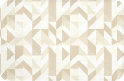 WC mat 60x40 cm - Antislip - Modern - Abstract - Beige - Toiletmat - Vloermat - Douchemat - Toilet tapijt - Toiletmatten
