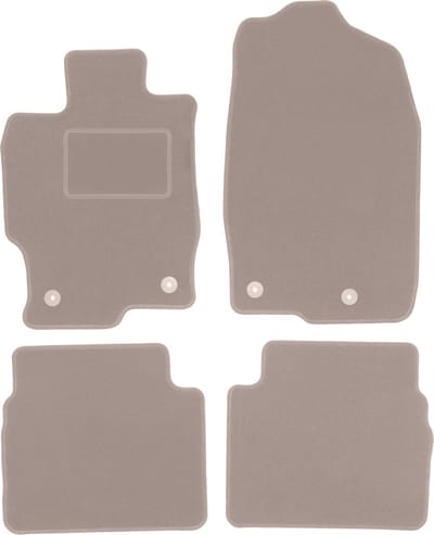 Beige veloursmatten voor: Mazda 6 II GH sedan, stationwagen, liftback, hatchback (2007-2012)
