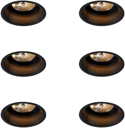 QAZQA 103196 - Inbouwspot - 6 stuks - Ø 108 mm - - Woonkamer | Slaapkamer | Keuken