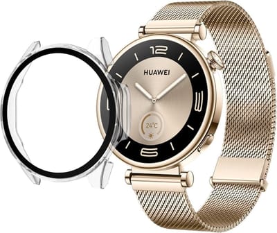 Hoesje voor Huawei Watch GT4 (41mm) - Harde beschermhoes transparant scherm gehard glas
