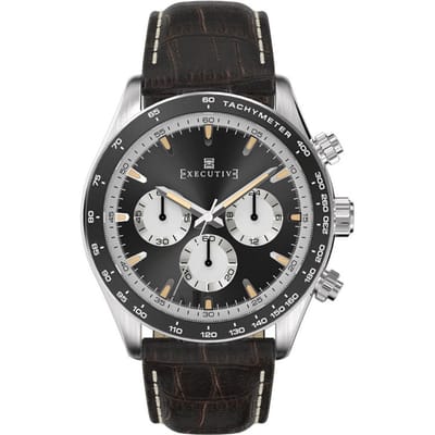 Executive Tweed Chronograph Staal 42mm | EX-1018-05