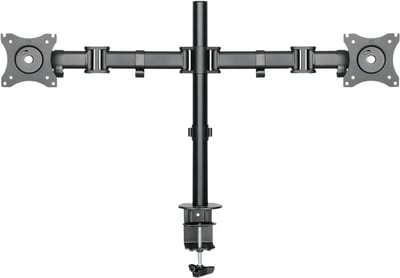 Ultradesk SKELETON DOUBLE – Dubbele Monitorarm tot 27” – Verstelbare Monitorhouder met 360° Rotatie, Kantel- & Hoogteverstelling, Kabelbeheer – VESA 75x75 & 100x100