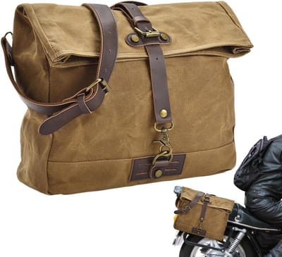 Motorfiets Zadeltassen - Zijzakken Set - Outdoor Avontuur - Snelle Montage - 41 x 31 x 5 cm - Kaki