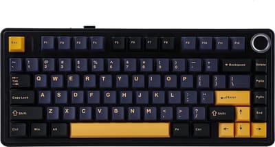 AULA F75 - Draadloze Gaming Toetsenbord - Mechanisch - Gasket - Hot Swap - QWERTY Toetsenborden - Tri mode - 80 Keys - Donder zwart